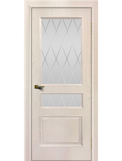 ЛАЙНДОР (УЛЬЯНОВСК)/ МОДЕЛЬ КАЛИНА/ ПОЛОТНО ОСТЕКЛЕННОЕ/ НАТУРАЛЬНЫЙ ШПОН ЯСЕНЯ/ ТОН 27 (ЯСЕНЬ ЖЕМЧУГ)