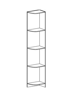 гостиная ИТАЛИЯ угловое завершение (475х475х1900)