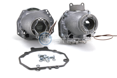 Комплект Hella 3R H7 с рамками для замены штатных ксеноновых / галогенных линз автомобиля Mitsubishi Pajero 4 (2006 - 2014)