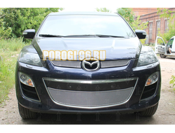 Защита радиатора Mazda CX-7 2009-2013 chrome верх PREMIUM