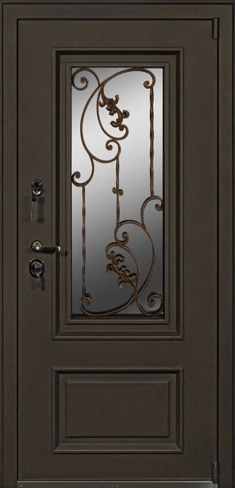 Металлическая входная дверь «Виктория с ковкой»