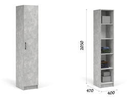 Спальня ЧИКАГО - Шкаф 1д Ателье светлый