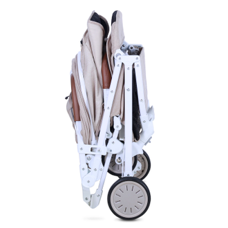 Коляска прогулочная Nuovita Giro Lux Beige, Bianco/Бежевый, Белый