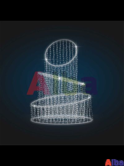 Светодиодная 3Д декорация Кольца 4 м