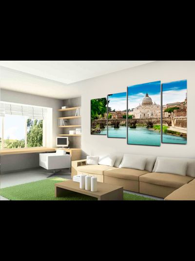 Модульная картина &quot;Древний мост&quot;