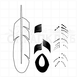 штамп с пером