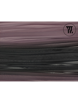 Сетка-стрейч градиент, цв. Черный + Пыльная роза