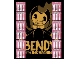 Календарь настенный Бенди и чернильная машина №8