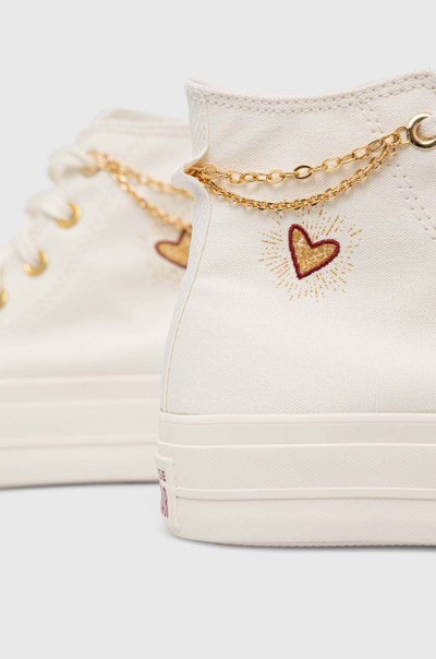 Женские стильные Кеды Converse Chuck Taylor All Star Lift HI с сердечком A04453C