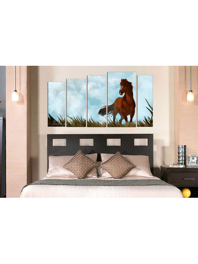 Модульная картина "Гордый мустанг"