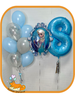 10 шариков, зеркало Эльзы и цифра