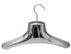 AM181S Вешалка пластик шубная широкая цвет серебряный