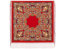 Павловопосадский платок Небесный 391-5