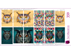 Слайдер-дизайн 359 - Совы, арт, мозаика.