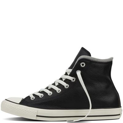 Фирменные черные высокие кожаные кеды Converse All Star Chuck Taylor 153820C заказать в Москве