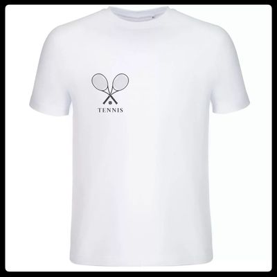 Футболка повседневная белая ТЕННИС