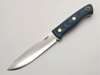 Нож Бушкрафт сталь VG10 черно-синяя микарта