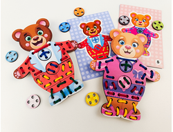 Шнуровка "Мишка, нарядись!"