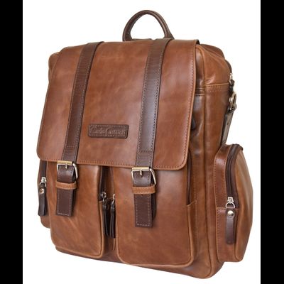 Кожаный рюкзак-сумка Fiorentino cognac/brown (арт. 
3003-08)