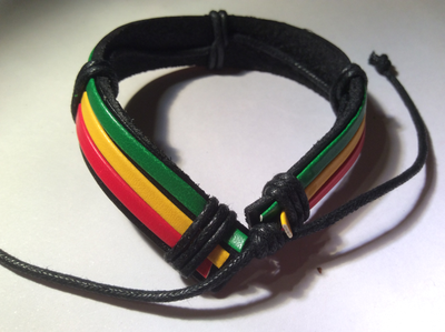 Кожаный браслет унисекс Раста