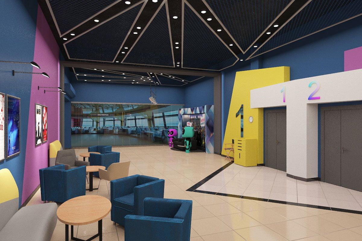 Входы в кинозалы 1 и 2