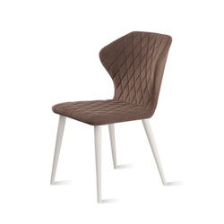 ЙОРК Стул сиденье коричневый, каркас белый