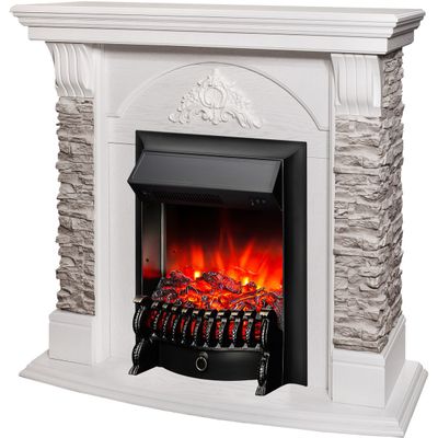 Электрокамин Атланта GR WT с очагом Fobos