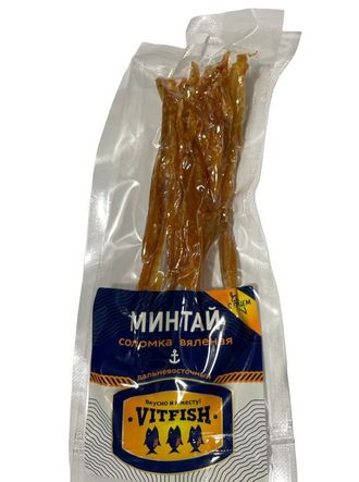 Рыбная соломка Минтая с перцем вяленая, ТМ VITFISH, в упаковке 40 гр.