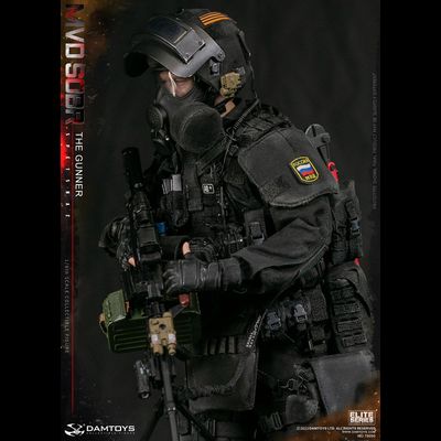 Пулеметчик СОБР - КОЛЛЕКЦИОННАЯ ФИГУРКА 1/6 RUSSIAN SPETSNAZ MVD SOBR PKM GUNNER (78095) - DAMTOYS