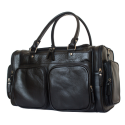 Кожаная дорожная сумка Bufaloro black (арт. 4012-01)