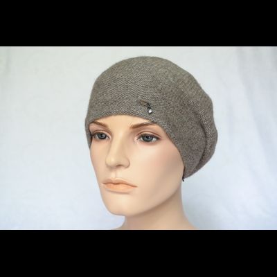 Ореховый берет из альпака и шелка Vizio Италия 7000