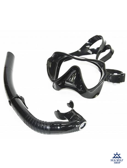 Маска для дайвинга с трубкой ISEA комплект FLY+DRY с клапаном