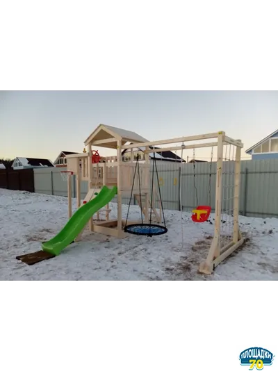 Детская площадка Савушка Мастер 4 + качели-гнездо