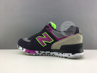 New Balance 574 Коричневые с фиолетовым и серым (38-40) Арт. 025M