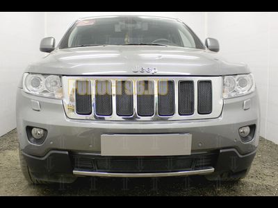 Защита радиатора Jeep Grand Cherokee IV (WK2) 2010-2013 black верх