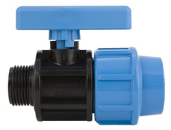 Кран шаровый ПНД 32*3/4 НР [48002]