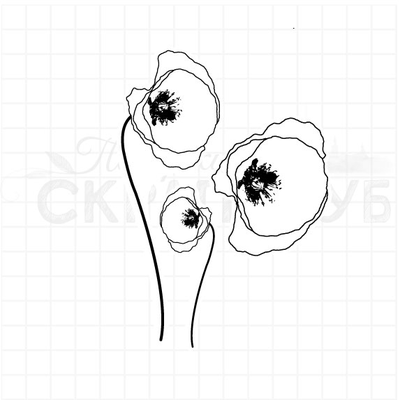 ФП штамп "Маки" 3