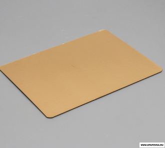 Подложка прямоугольная золото - кофе  28 х 37 см/ 3,2 мм