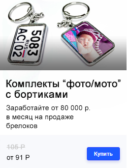 Комплекты заготовок с бортиками «ФОТО/МОТО БРЕЛОКИ»