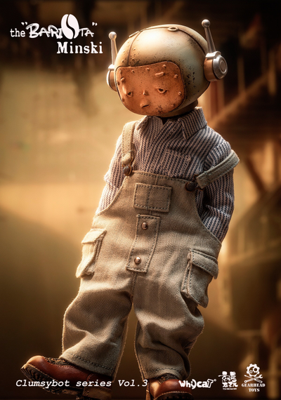 Робот-бариста Мински - Коллекционная ФИГУРКА 1/6 scale ClumsyBot series #3 Barista Minski (GHT005) - Whycat & GEARHEADTOYS