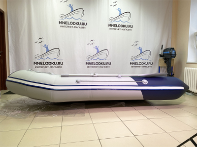 Моторная лодка Таймень NX 3200 НДНД светло-серый синий - MNELODKU.RU