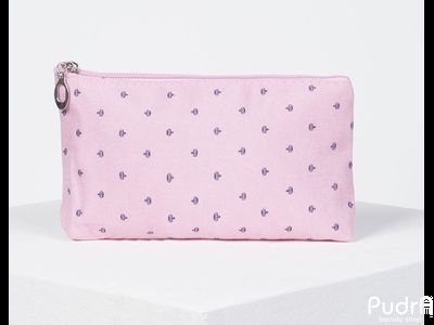 Набор косметичек 2 в 1 Корона, отдел на молнии с ручкой, розовый