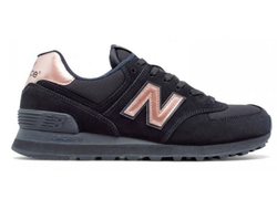 New Balance 574 Черные с золотым женские (36-40) Арт. 188MF-A