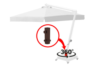 Механизм поворота зонта на 360 градусов Details