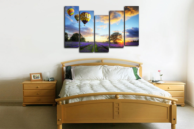 Модульная картина "Закат в полете"