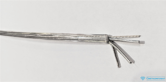 Провод прозрачный круглый ПВХ 3х0,75 мм2 с тросиком