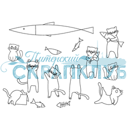 Картинки для раскрашивания. Котики