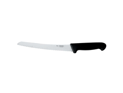 Нож хлебный 25 см, черная пластиковая ручка