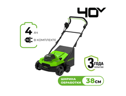 Аэратор-скарификатор Greenworks GD40SC38IIK4