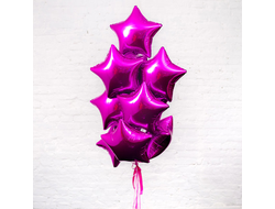 Фонтан из 11 малиновых звезд